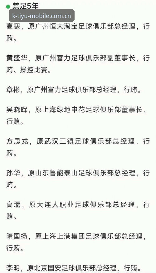 中国足协第三批禁足名单深度评测：65人受罚背后，体育生态重构进行时